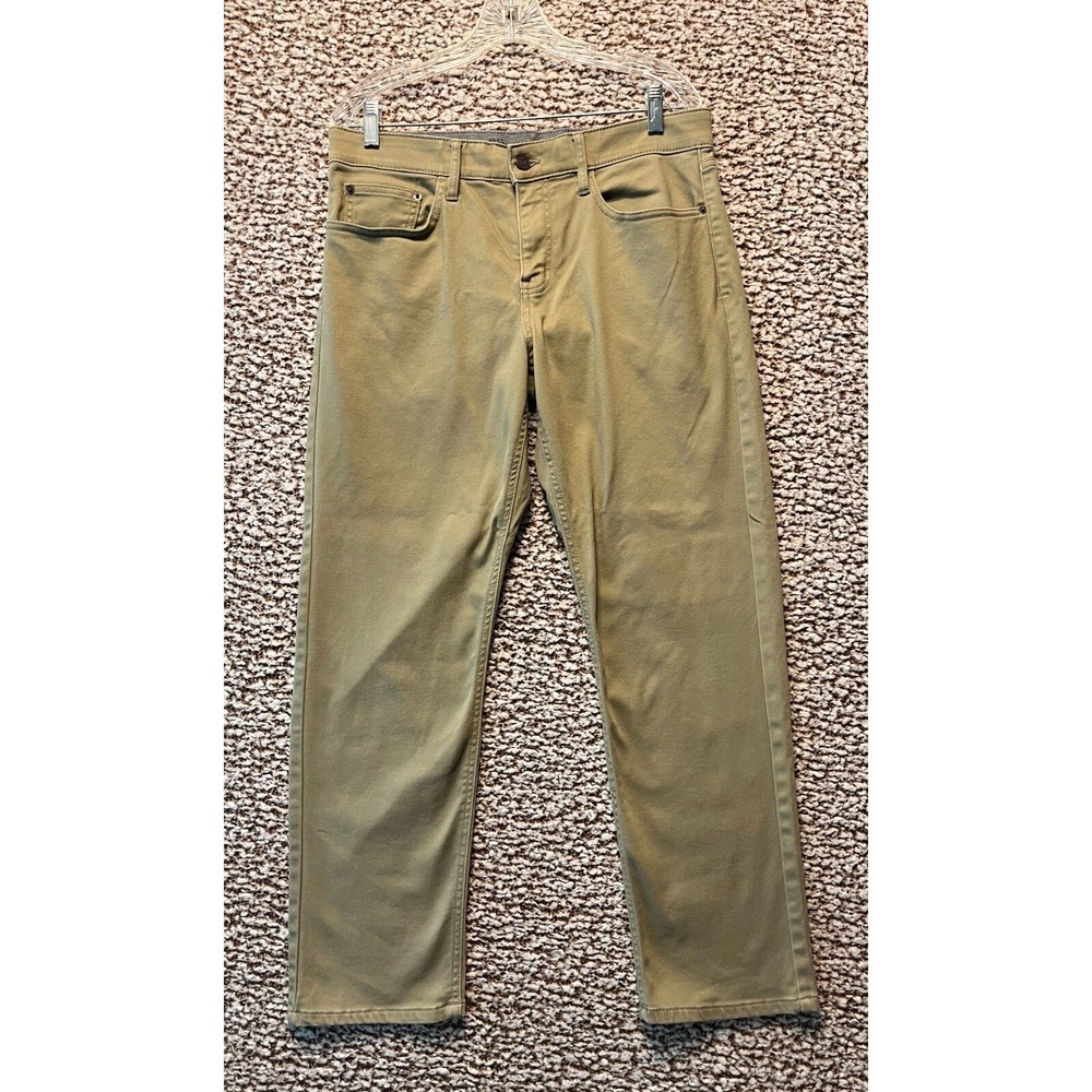 Izod Men's Khaki Jeans 34x28.5 Stretch Slim Fit Casual 5-Pocket Comfort Waist